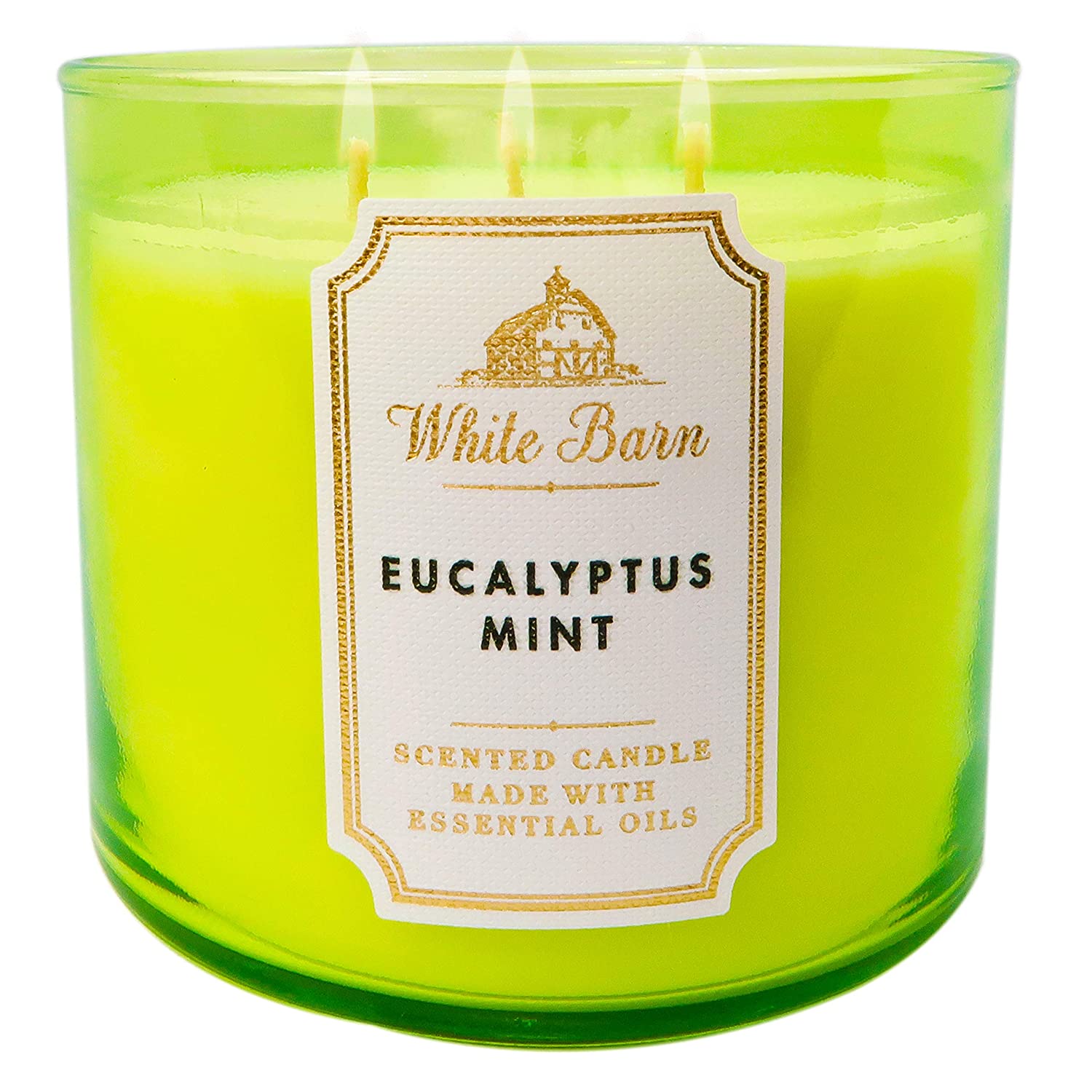 Bath & Body Works Other | BBW Eucalyptus Mint 3 Wick Candle | Color: Green/White | Size: Os | Nrsing08's Closet